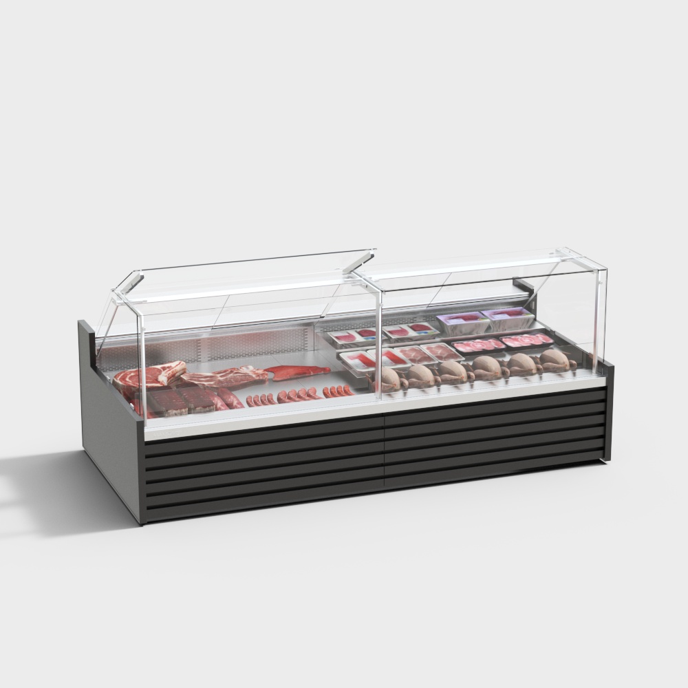 Supermarket fresh meat freezer