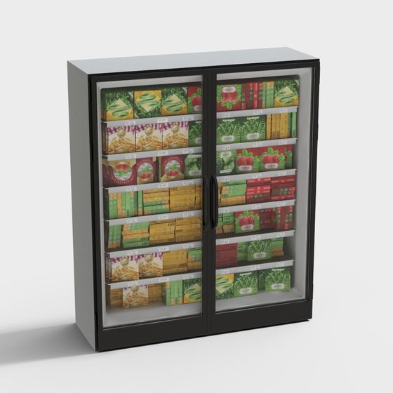Realistic Freezer 3D model for Retail Spaces