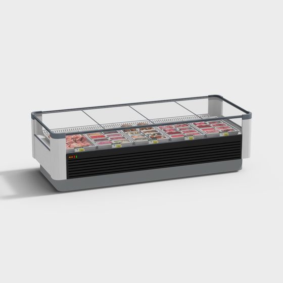 Modern Retail Meat Display Case 3D model