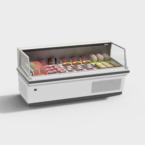 Stylish 3D Display Cabinet Model for Modern Retail