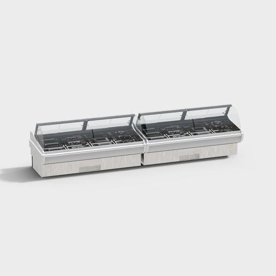 Elegant Low-Poly Display Cabinet 3D model