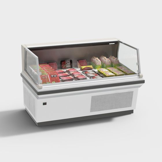 Stylish Refrigerated Display Case 3D model for Modern Retail