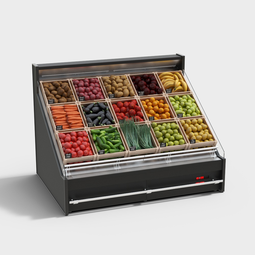 Supermarket fresh vegetable freezer