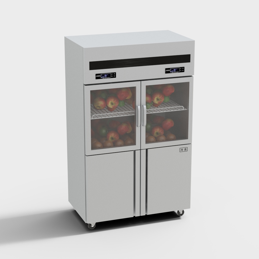 Supermarket fresh meat freezer