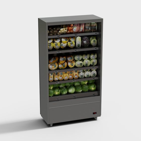 Vegetable Refrigeration Cabinet 3D Model for Creative Projects