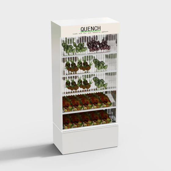 Quench Refrigerator Display Case 3D model