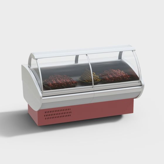 Stylish Low-Polygon Display Cabinet 3D model