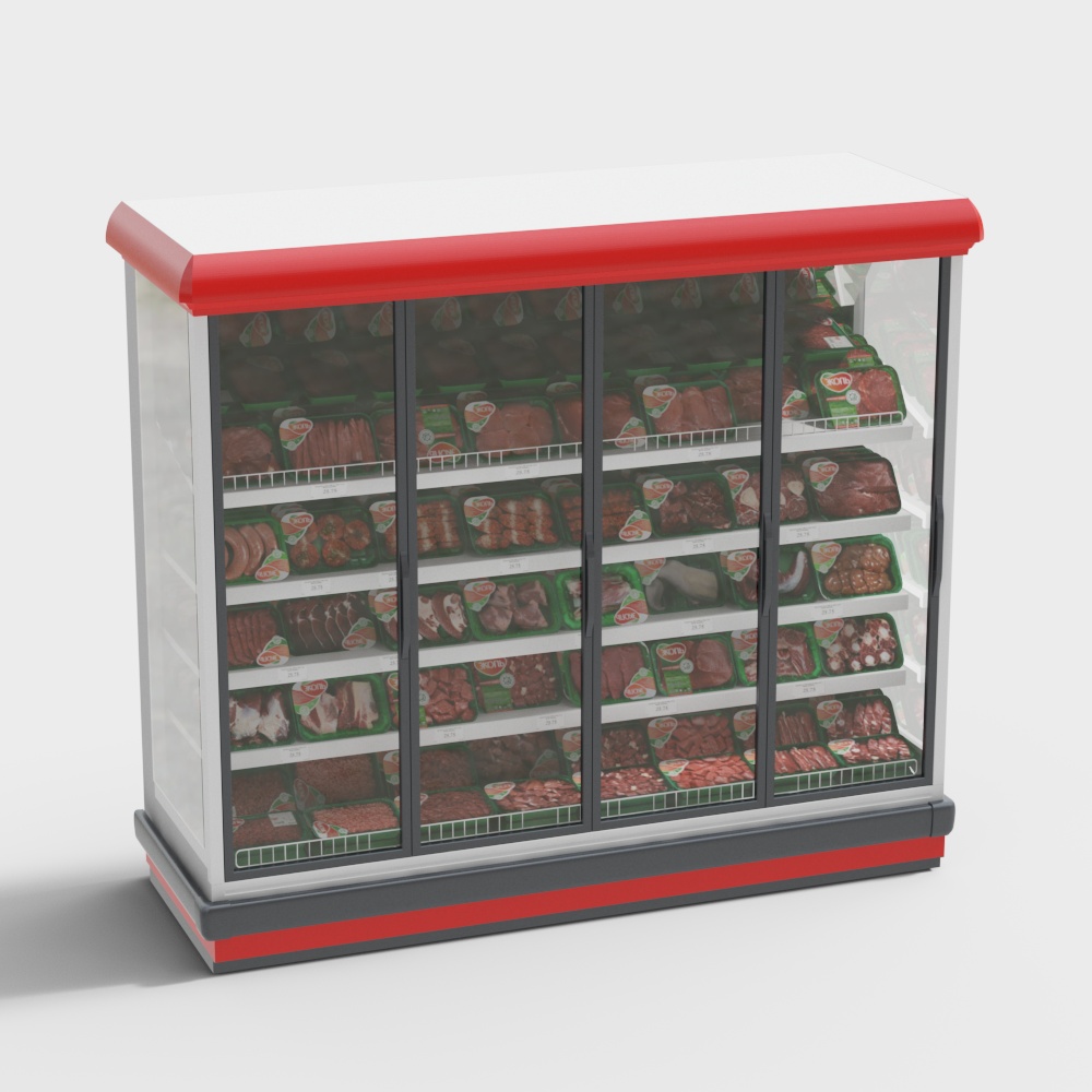 Supermarket fresh meat freezer
