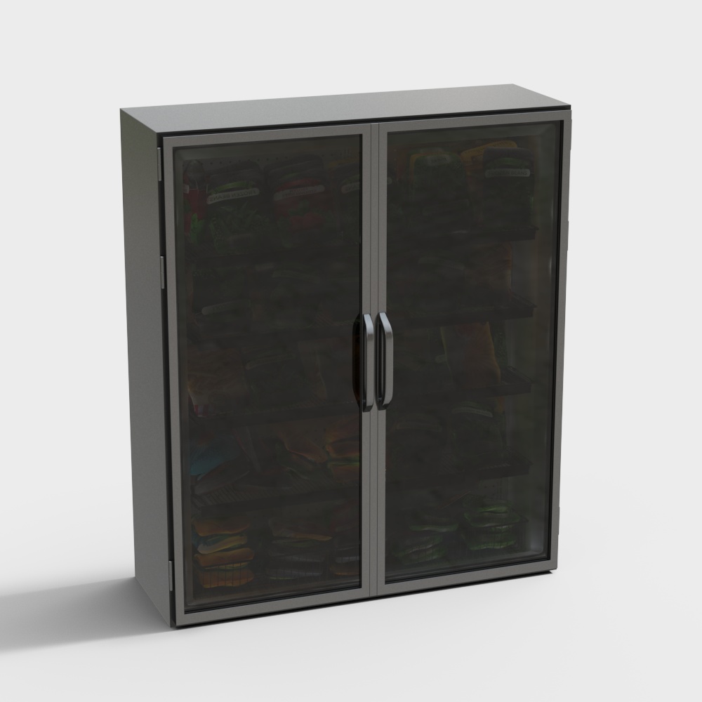 Supermarket fresh meat freezer