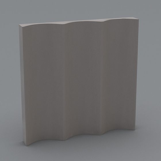 Wave Screen 3D model for Creative Spaces