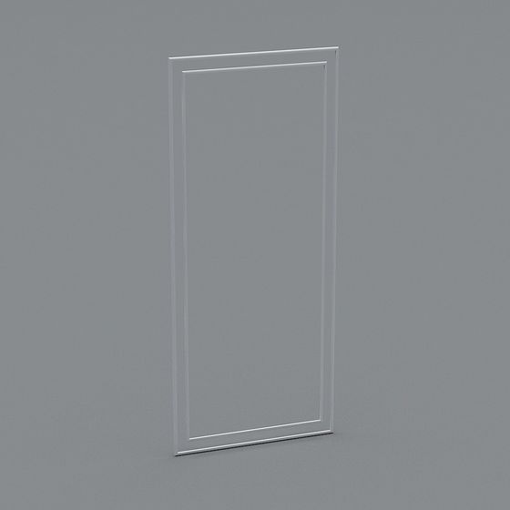 Elegant Transparent Glass Door 3D model