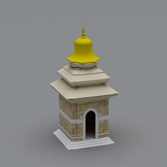 Golden Pagoda 3D model