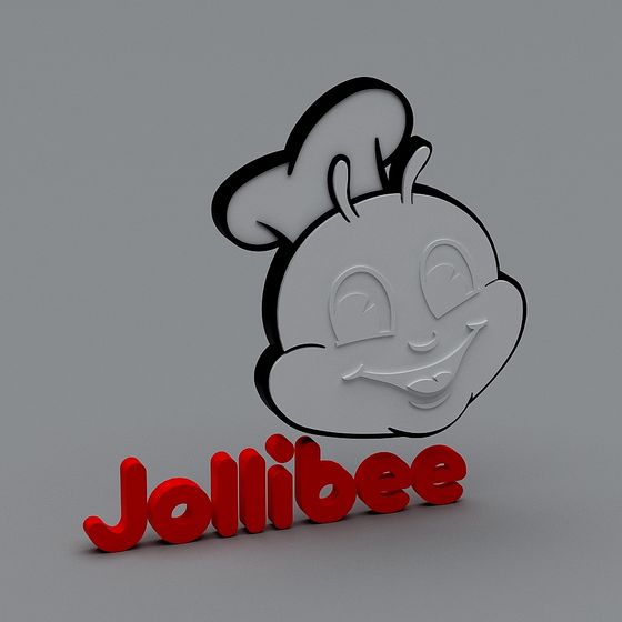 Vibrant Jollibee 3D model for Creative Projects