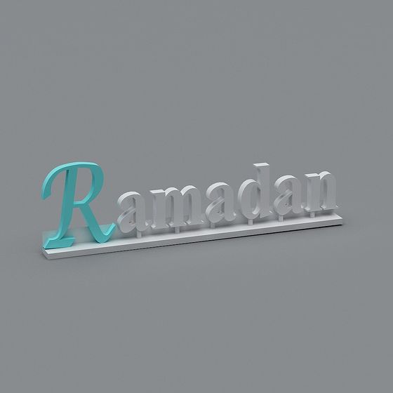 Ramadan Sign 3D Model for Creative Projects