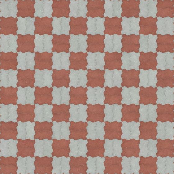 Stylish Floor Tile 3D Model for Sidewalk in Earth Color and Gray