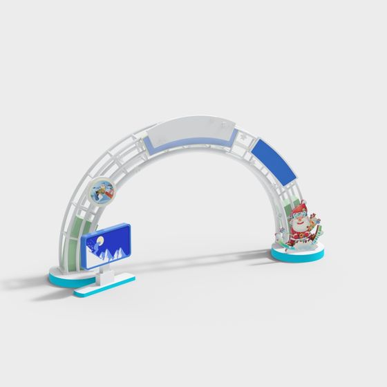 Festive Christmas Arch 3D model