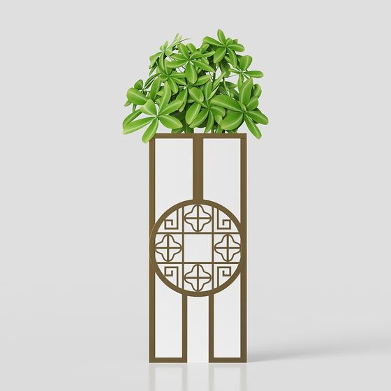 Boîte à fleurs chinoises de rue commerciale