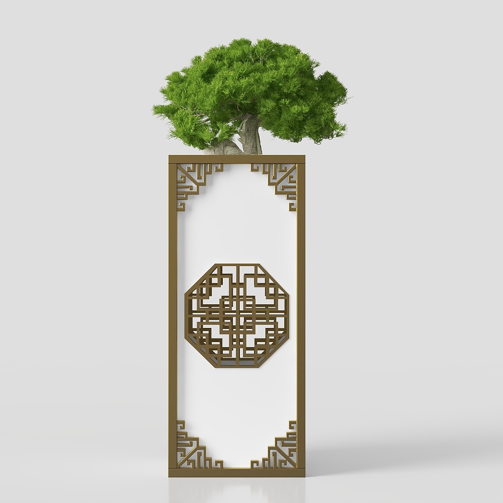 Chinese style flower box for courtyard