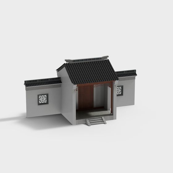 Charming Ancient Courtyard 3D Model