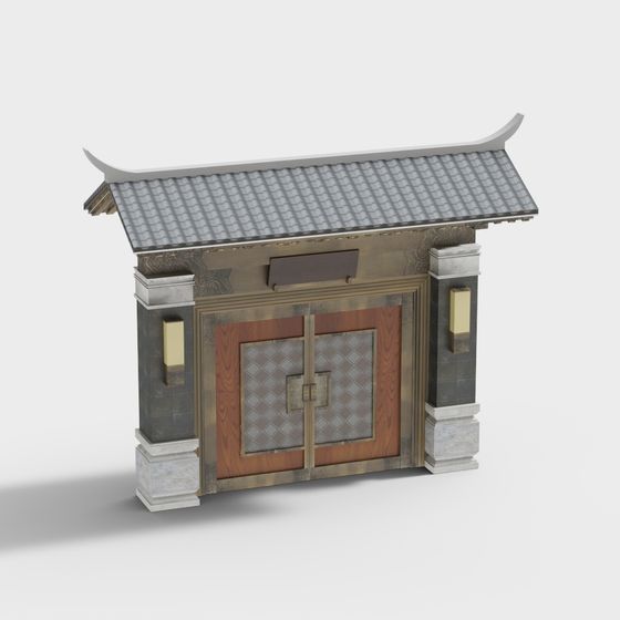 Ancient Charm Door 3D model