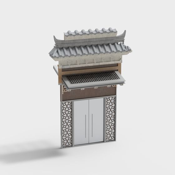 Ancient Gate 3D Model for Cultural Projects