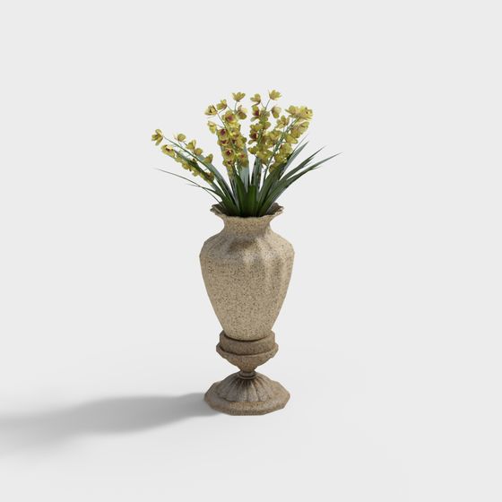 Classical Vase 3D model - Low Poly High Detail