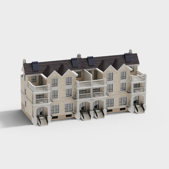 Urban Oasis Townhouse 3D model