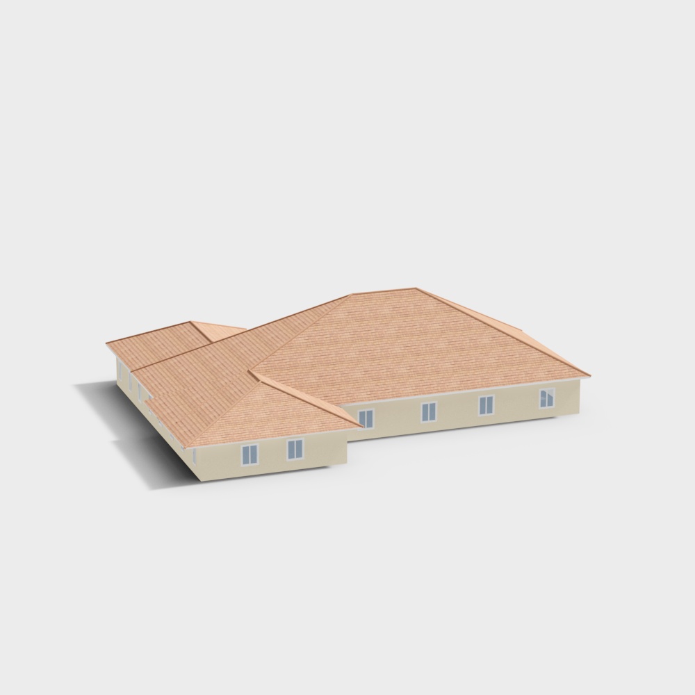 Charming Low-Poly Country Cottage – Rural Design 3D Model