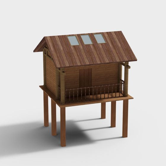Charming Forest Cabin 3D Model