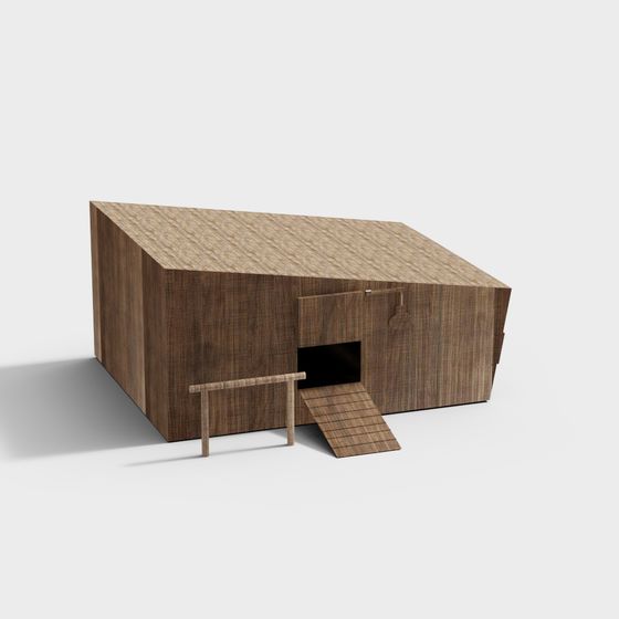 Cozy Cabin 3D model - Warm and Inviting Design