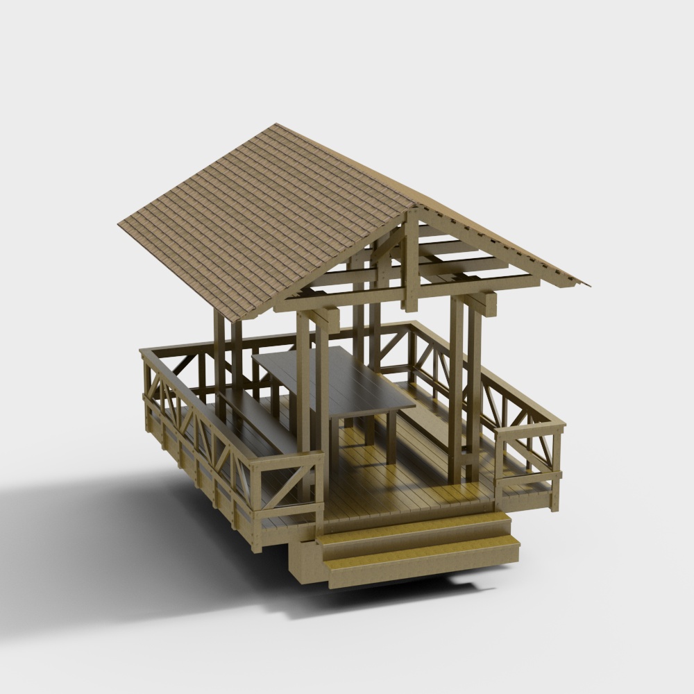 해변 호수 가옥