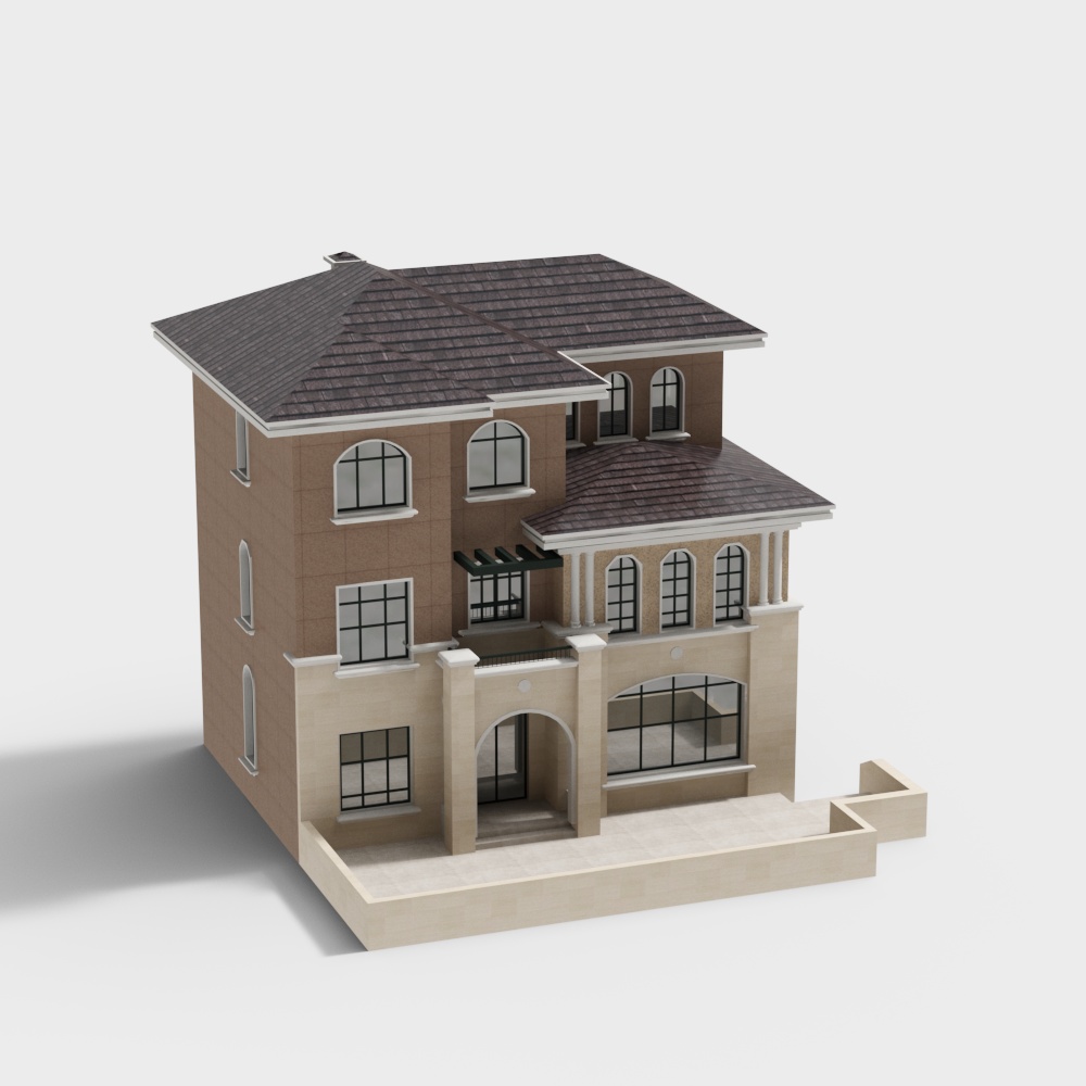 High-Detail Modern Residential 3D Model