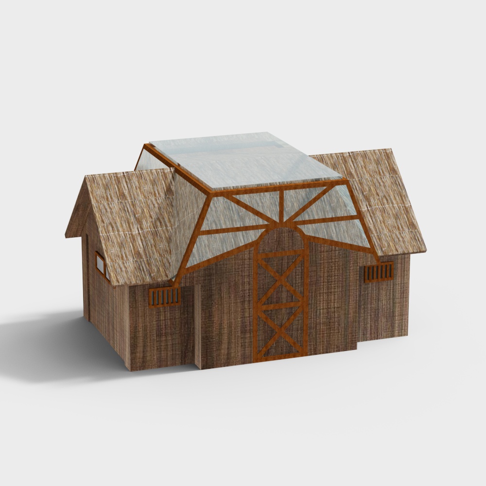 Charming Low-Poly Country Cottage 3D model