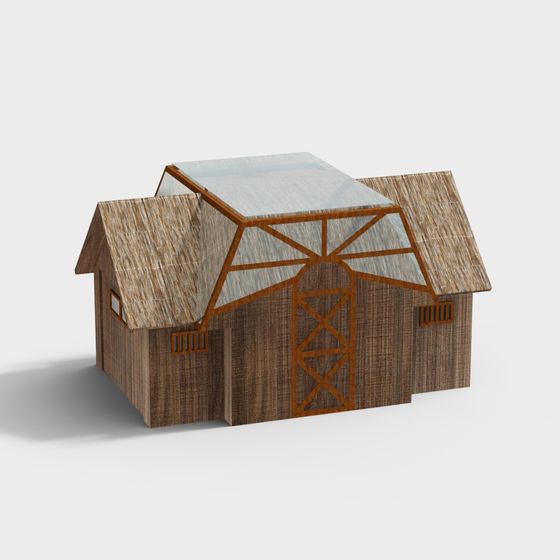 Charming Low-Poly Country Cottage 3D model