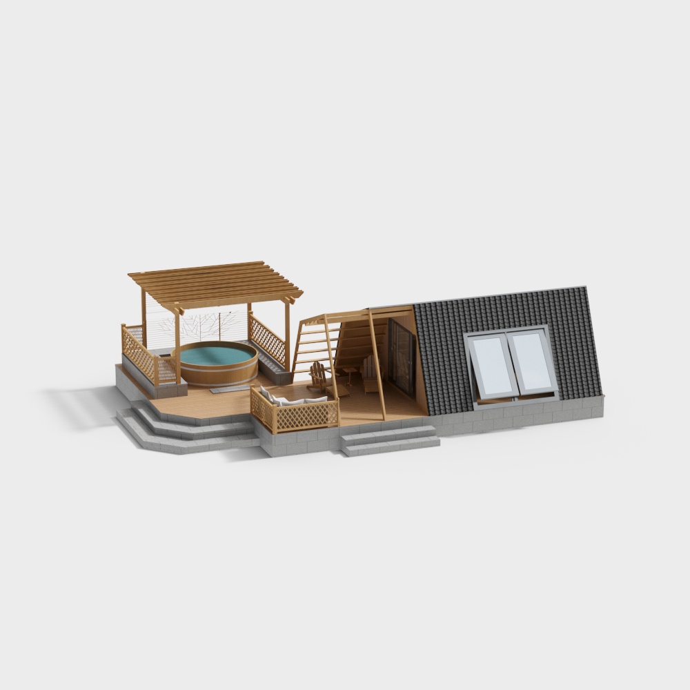 Charming Low-Poly Cottage 3D model