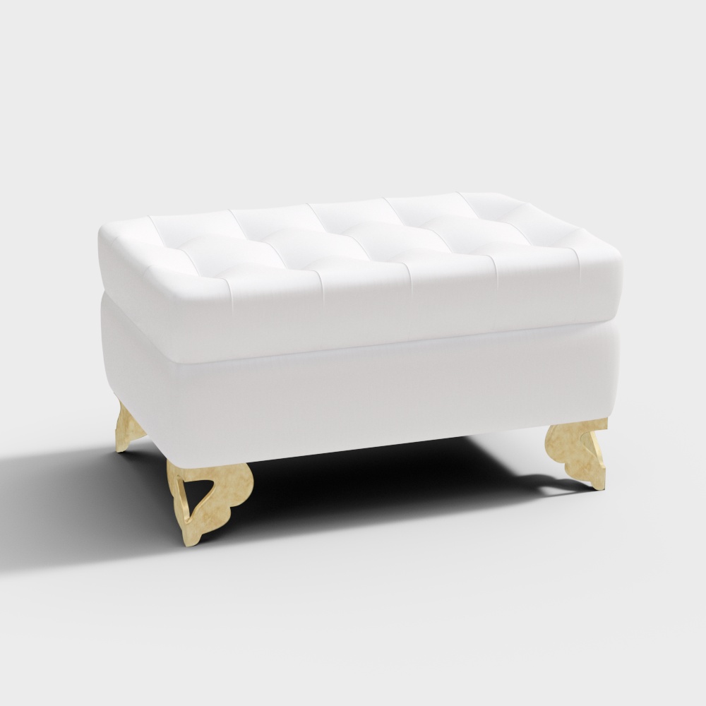 Sofa stool modern style white