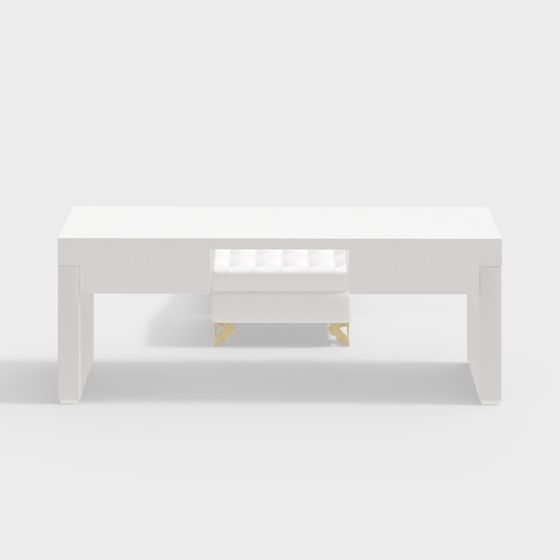 Комплект белого стола в спальне в современном стиле