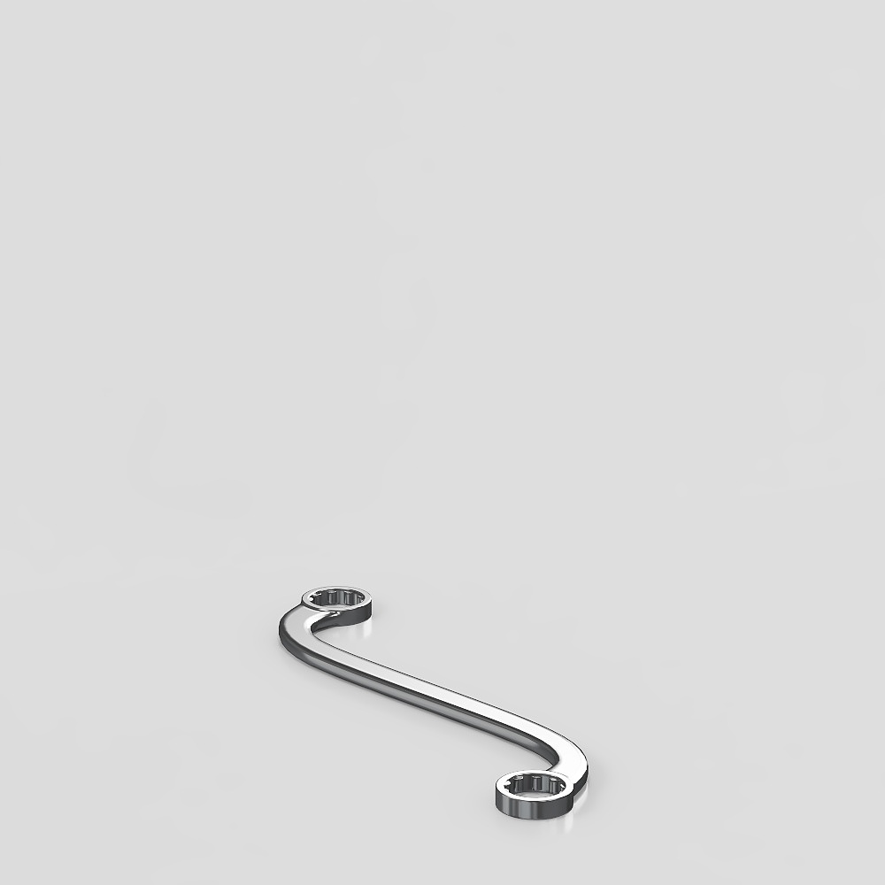 Low-Poly Industrial Aesthetic Wrench 3D Model