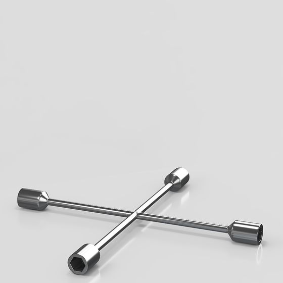 Cross Wrench 3D model for Industrial Design