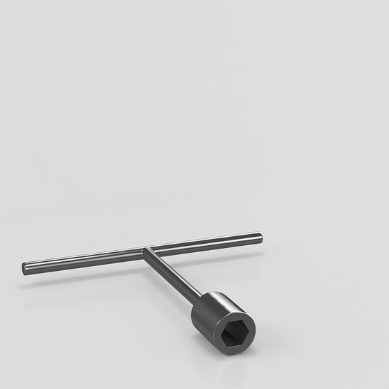 Detailed T-Type Wrench 3D model
