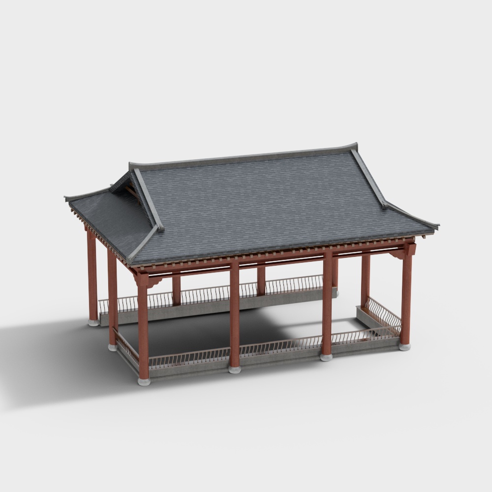Oriental Style Pavilion 3D model