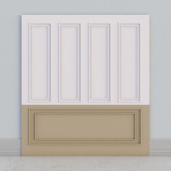 Vintage Panel Door 3D model for Creative Spaces