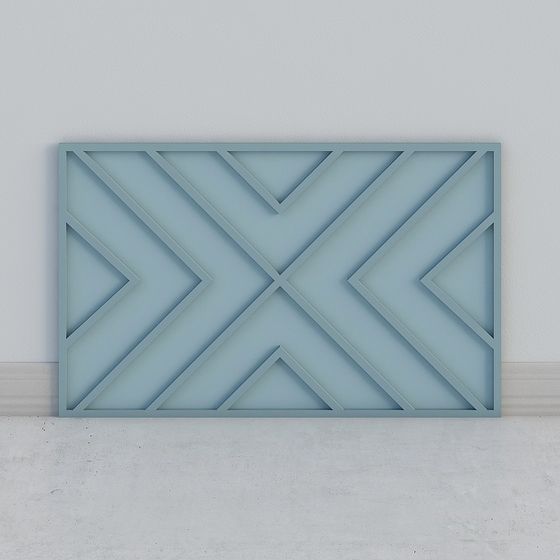 X-Shaped Geometric Screen 3D model
