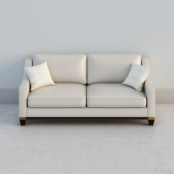 Stylish Low-Poly Sofa 3D model