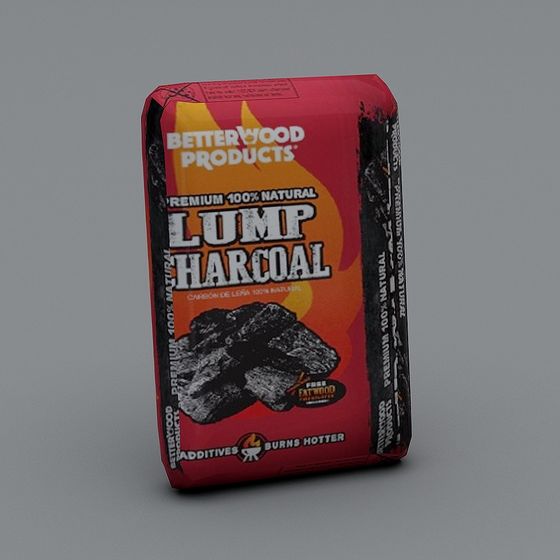 BetterWood Products Lump Charcoal Bag 3D model
