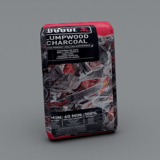 Lumpwood Charcoal Bag 3D model