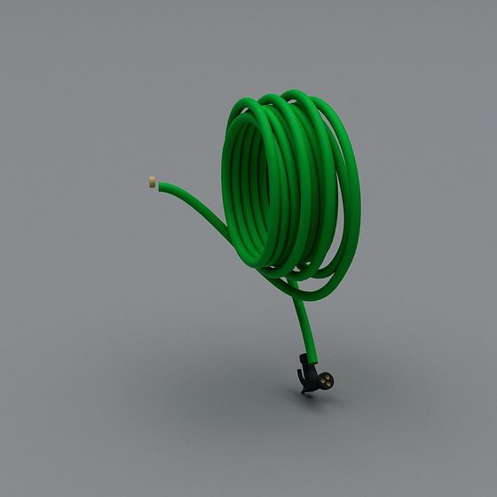 Vibrant Green Pipe 3D Model
