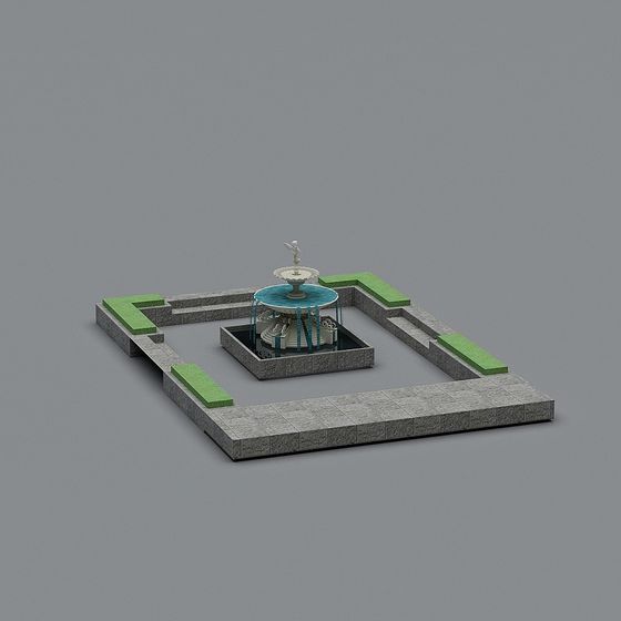 City Fountain 3D model