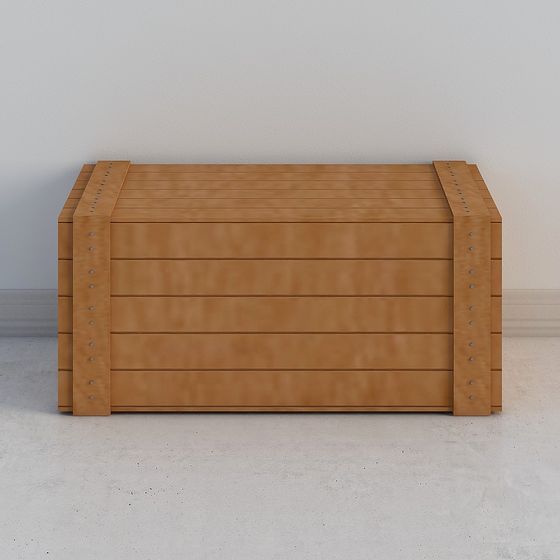 Stylish Wooden Box 3D model for Modern Design