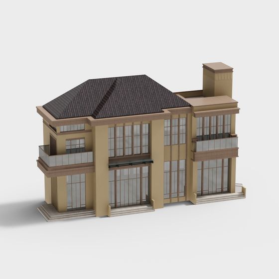 Stylish Low-Poly High-Detail 3D Model for Contemporary Designs